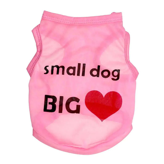 Pet Vest for Small Dogs with Heart Design