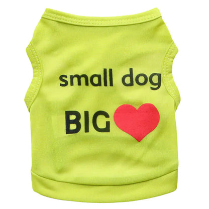 Pet Vest for Small Dogs with Heart Design